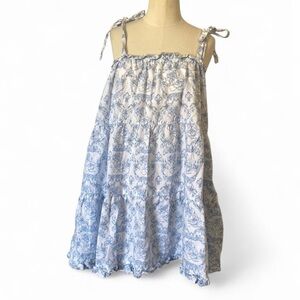 Oak Lane Blue and White Casual Sleepwear Dress